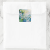 Turquoise Dream Vierkante Sticker (Tas)