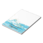 Turquoise Dreams Pageant Stationery Small Notepad Notitieblok (Linkerzijde)