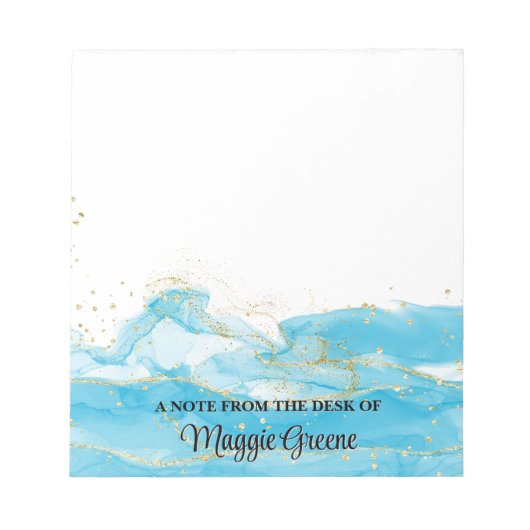 Turquoise Dreams Pageant Stationery Small Notepad Notitieblok (Voorkant)