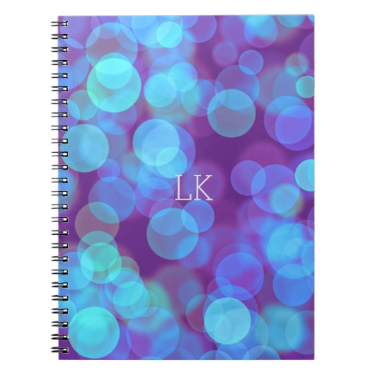 Turquoise Drijvende Kleur Notitieboek (Voorkant)