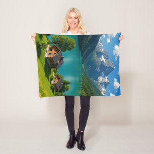 Turquoise dromen in de hoge pieken fleece deken