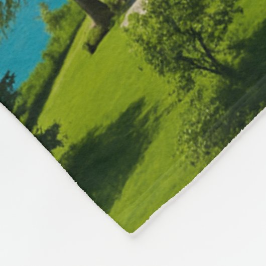 Turquoise dromen in de hoge pieken fleece deken (Hoek)