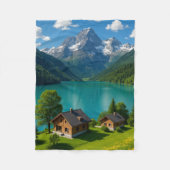 Turquoise dromen in de hoge pieken fleece deken (Voorkant)