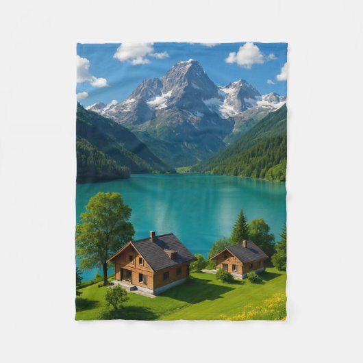 Turquoise dromen in de hoge pieken fleece deken (Voorkant)