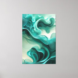 Turquoise Droomlandschap - Abstract Canvasprint Canvas Afdruk