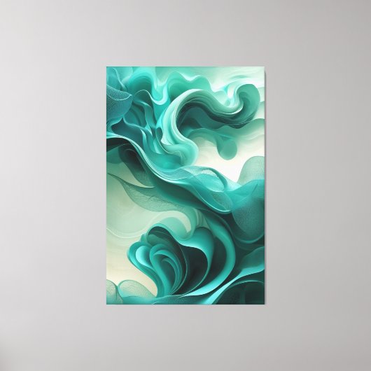 Turquoise Droomlandschap - Abstract Canvasprint Canvas Afdruk (Voorkant)