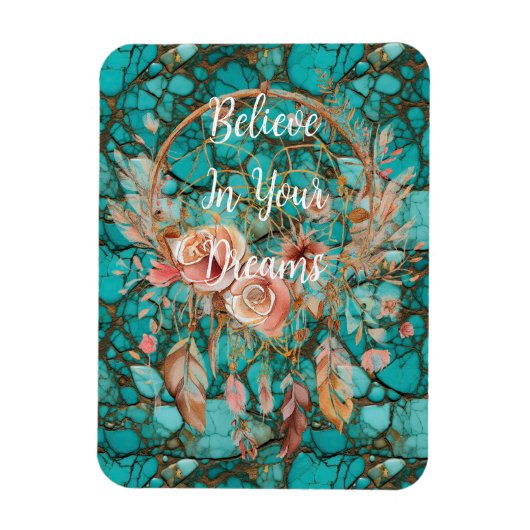 Turquoise droomvanger magneet (Verticaal)