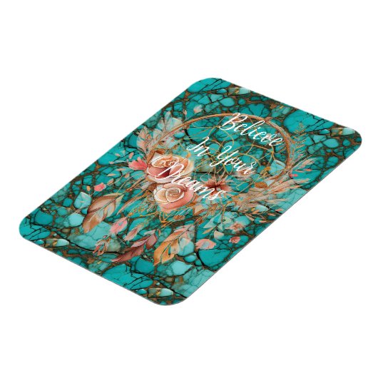 Turquoise droomvanger magneet (Linkerzijde)