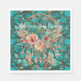 Turquoise droomvanger servet