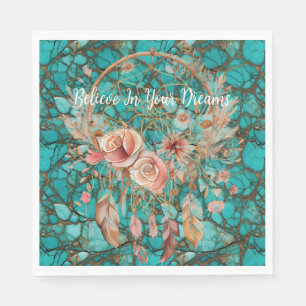 Turquoise droomvanger servet