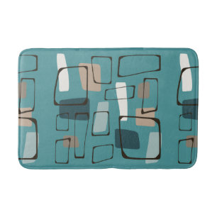 Turquoise Eames Style Art Badmat