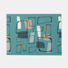 Turquoise Eames Style Art Deurmat
