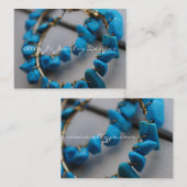 Turquoise Earringen Visitekaartjes (Voorkant / Achterkant)