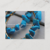 Turquoise Earringen Visitekaartjes (Achterkant)