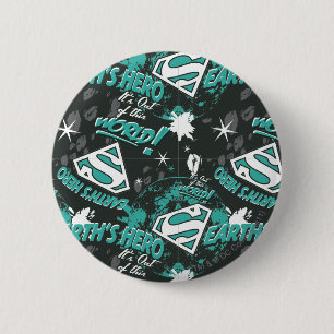 Turquoise - Earth's Hero Ronde Button 5,7 Cm