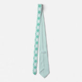 Turquoise Easter Spring Gingham Mannen Stropdas Gi (Achterkant)