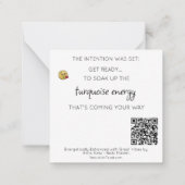 *~* TURQUOISE Edelsteen AP64 Flat Note Kaart Notitiekaartje (Achterkant)