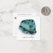 *~* TURQUOISE Edelsteen AP64 Flat Note Kaart Notitiekaartje (Voorkant / Achterkant in situ)