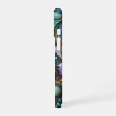 Turquoise Edelsteen iPhone Hoesje Slank iPhone 16 Hoesje (Linkerkant)