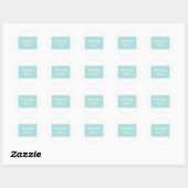 Turquoise Eenvoudig Elegant Dank u Stickers (Vel)