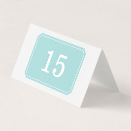 Turquoise Eenvoudig Elegant Folded Table Kaart