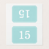 Turquoise Eenvoudig Elegant Folded Table Kaart (Buitenkant ongevouwen)