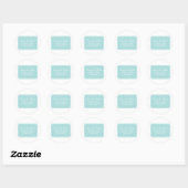 Turquoise Eenvoudig Elegant sparen de Datum Ronde Sticker (Vel)