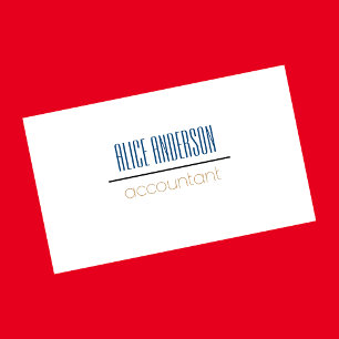 Turquoise eenvoudige geometrische moderne accounta visitekaartje