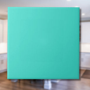 Turquoise effen kleur   Klassiek   Elegant Tegeltje