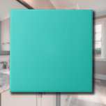 Turquoise effen kleur | Klassiek Elegant Tegeltje<br><div class="desc">Turquoise effen kleur | Klassiek | Elegant | Trendy | Stijlvol | Cadeau</div>