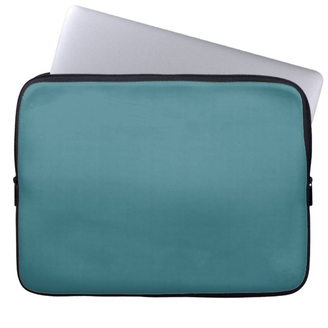 Turquoise effen kleur Plain Laptop Sleeve (Voorkant)