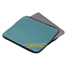Turquoise effen kleur Plain Personal Laptop Sleeve
