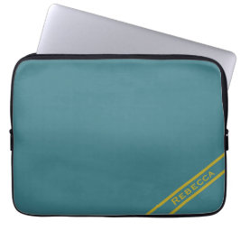 Turquoise effen kleur Plain Personal Laptop Sleeve