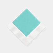 Turquoise effen kleur servet (Hoek)
