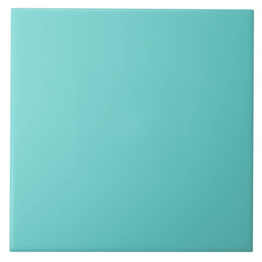 Turquoise effen kleur tegeltje (Voorkant)