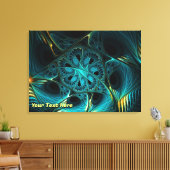 Turquoise Electric Canvas Afdruk (Insitu (Woonkamer))