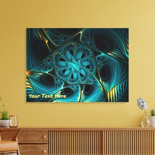 Turquoise Electric Canvas Afdruk (Insitu (Woonkamer))