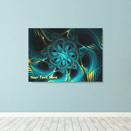 Turquoise Electric Canvas Afdruk (Insitu (Houten vloer))