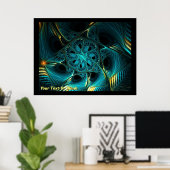 Turquoise Electric Poster (Thuiskantoor)