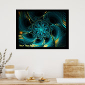 Turquoise Electric Poster (Keuken)