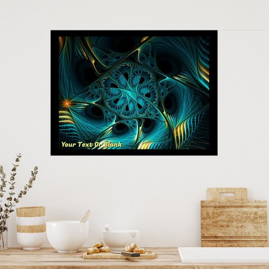 Turquoise Electric Poster (Keuken)