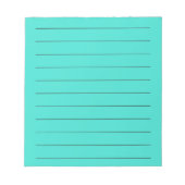 Turquoise Elegant & Levendig briefpapier Notitieblok (Voorkant)