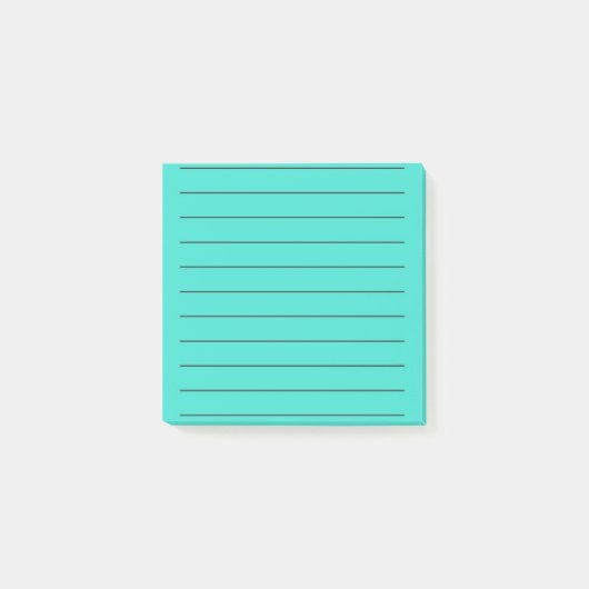 Turquoise Elegant Stationery Vibrant Post-it® Notes (Voorkant)