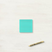 Turquoise Elegant Stationery Vibrant Post-it® Notes (Op bureau)