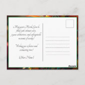 💜💛Turquoise elegantie: Mardi Gras Radiance Briefkaart (Achterkant)