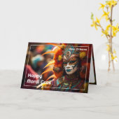 💜💛Turquoise elegantie: Mardi Gras Radiance Kaart (Gele Bloem)