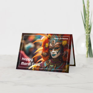 💜💛Turquoise elegantie: Mardi Gras Radiance Kaart