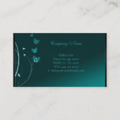 Turquoise Elegants Visitekaartjes (Achterkant)