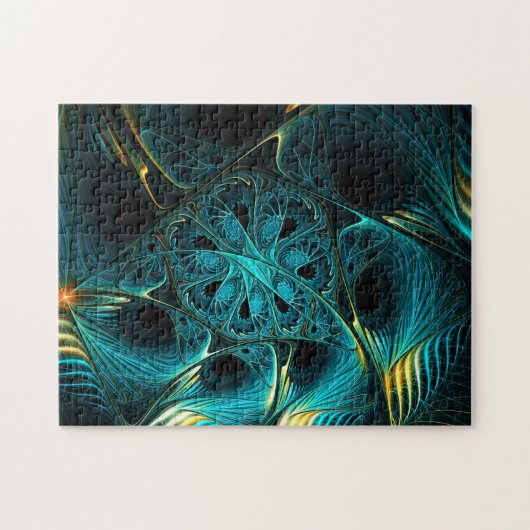 Turquoise Elektrisch Legpuzzel (Horizontaal)