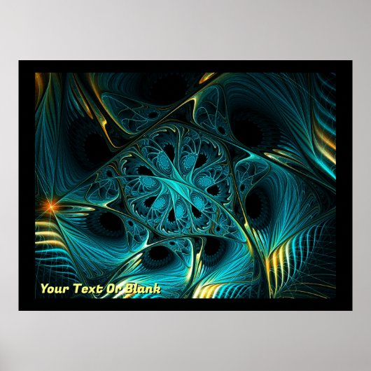 Turquoise Elektrisch Poster (Voorkant)